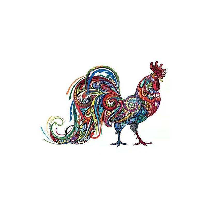 Rooster Wooden Puzzle Unique Shape Jigsaw Gift for Adults And Kids