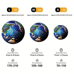 Wooden Earth Jigsaw Puzzle for Adults and Kids