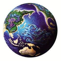 Wooden Earth Jigsaw Puzzle for Adults and Kids