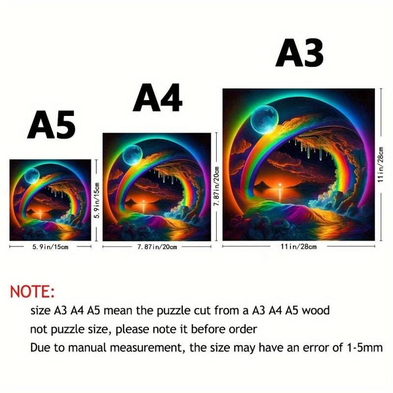 Colorful Aurora Wooden Puzzle - Animal Shape Magic Puzzle Toy