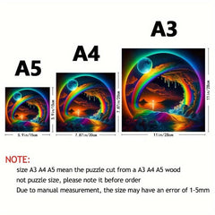 Colorful Aurora Wooden Puzzle - Animal Shape Magic Puzzle Toy