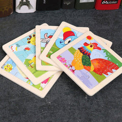 Wooden Animal Jigsaw Puzzle Toy for Kids
