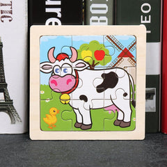 Wooden Animal Jigsaw Puzzle Toy for Kids