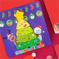 Montessori Puzzles for Preschool Kids - Shape & Recognition - Christmas Gift
