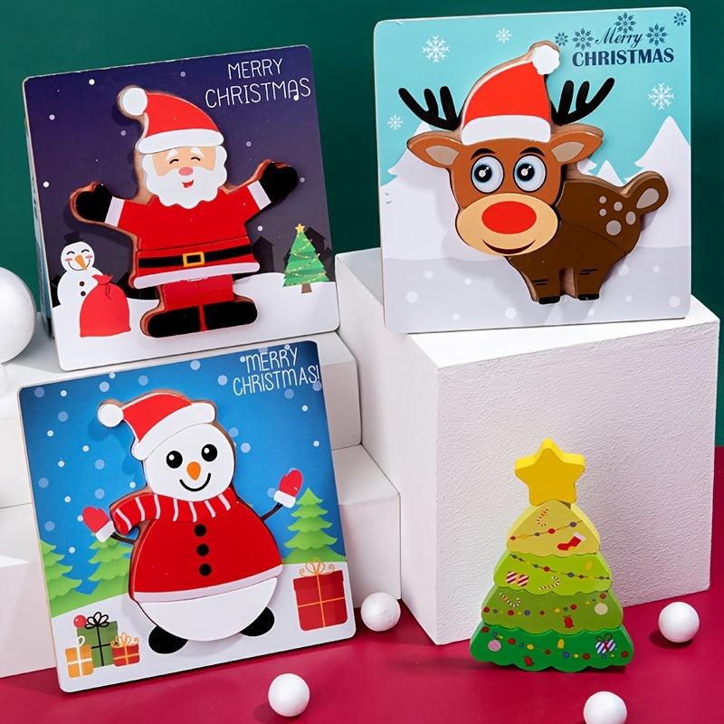 Montessori Puzzles for Preschool Kids - Shape & Recognition - Christmas Gift