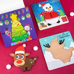 Montessori Puzzles for Preschool Kids - Shape & Recognition - Christmas Gift