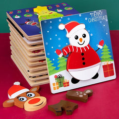 Montessori Puzzles for Preschool Kids - Shape & Recognition - Christmas Gift