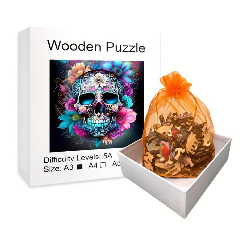Colorful Fox Wood Puzzle Magic Toy Irregular Animal Shape Wooden