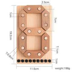 Wooden Number Puzzle Toy for Toddlers