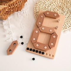 Wooden Number Puzzle Toy for Toddlers