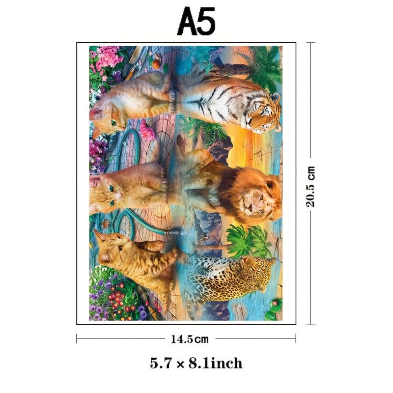 Wooden Cat Reflection Jigsaw Puzzle for Family Fun