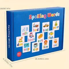 Wooden Preschool Matching Letter Game Toys - Develop Alphabet Word Spelling