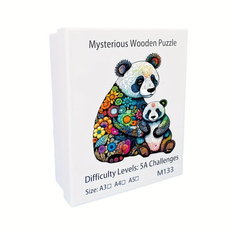 Wooden Panda Jigsaw Puzzle Animal Shaped Adult Hard Difficult Puzzle Toy