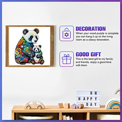 Wooden Panda Jigsaw Puzzle Animal Shaped Adult Hard Difficult Puzzle Toy