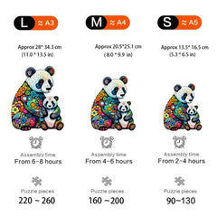 Wooden Panda Jigsaw Puzzle Animal Shaped Adult Hard Difficult Puzzle Toy