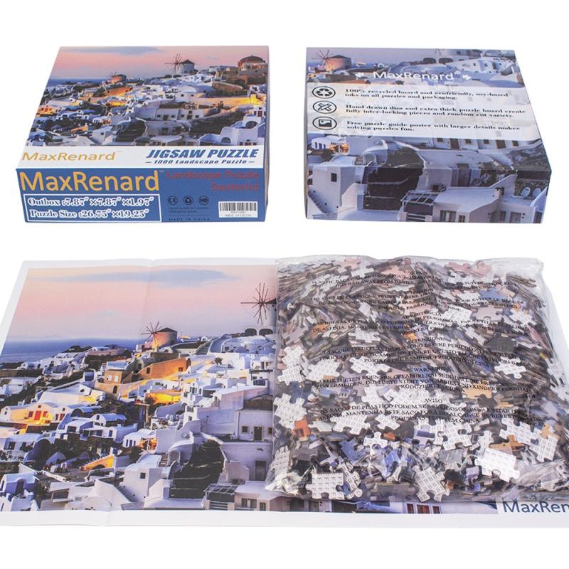 MaxRenard 1000-Piece Santorini Jigsaw Puzzle Landscape