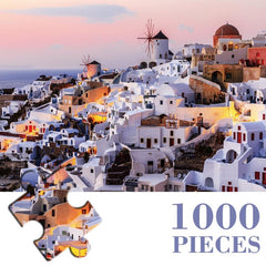 MaxRenard 1000-Piece Santorini Jigsaw Puzzle Landscape