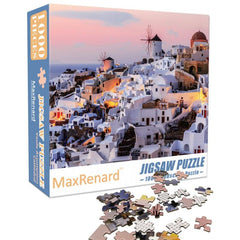 MaxRenard 1000-Piece Santorini Jigsaw Puzzle Landscape