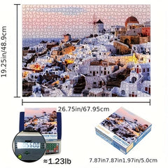 MaxRenard 1000-Piece Santorini Jigsaw Puzzle Landscape