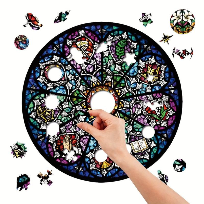 Gemstone Disc Wood Puzzle With Wooden Box