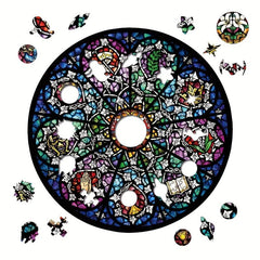 Gemstone Disc Wood Puzzle With Wooden Box