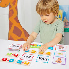 Kids Spelling Puzzle with English Vowel Letters