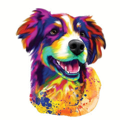 Colorful Dog Irregular Wooden Puzzle With Wooden Box