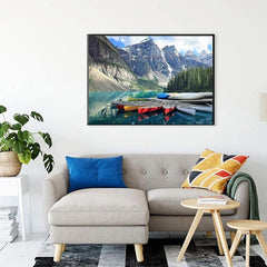 1000-Piece Mountain Lake Boats Jigsaw Puzzle