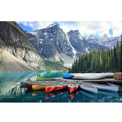 1000-Piece Mountain Lake Boats Jigsaw Puzzle