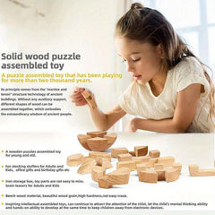 Wooden Puzzle Magic Ball Brain Teaser Toy Intelligence Game Ball Puzzle