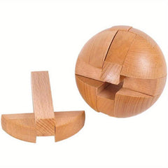 Wooden Puzzle Magic Ball Brain Teaser Toy Intelligence Game Ball Puzzle