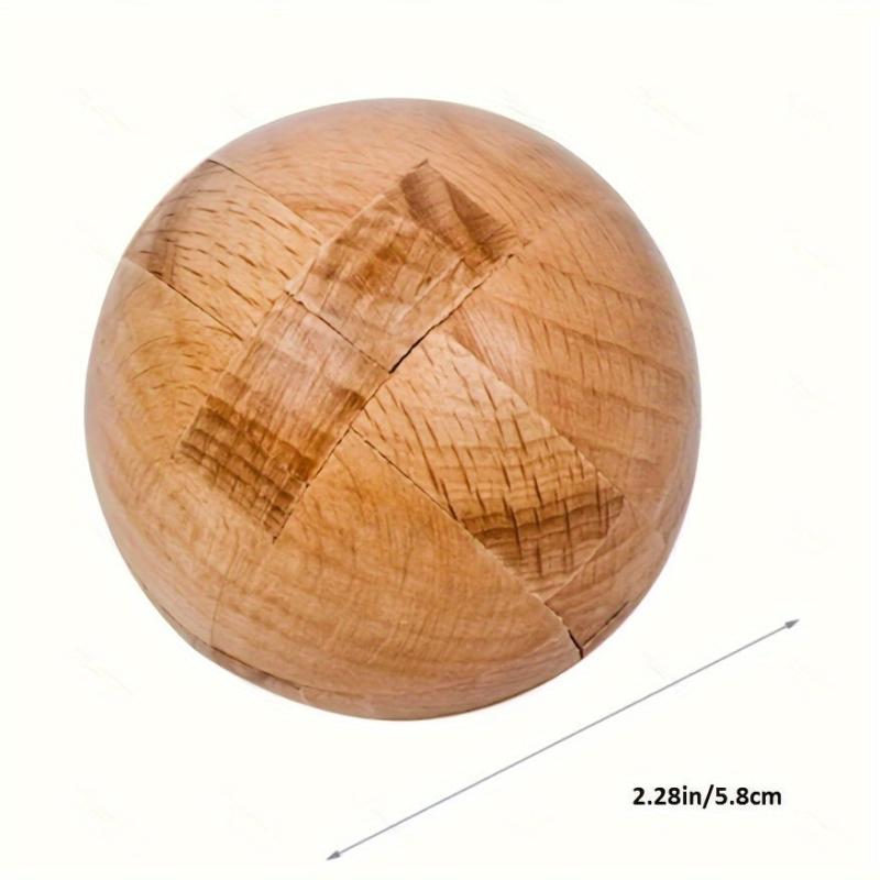 Wooden Puzzle Magic Ball Brain Teaser Toy Intelligence Game Ball Puzzle