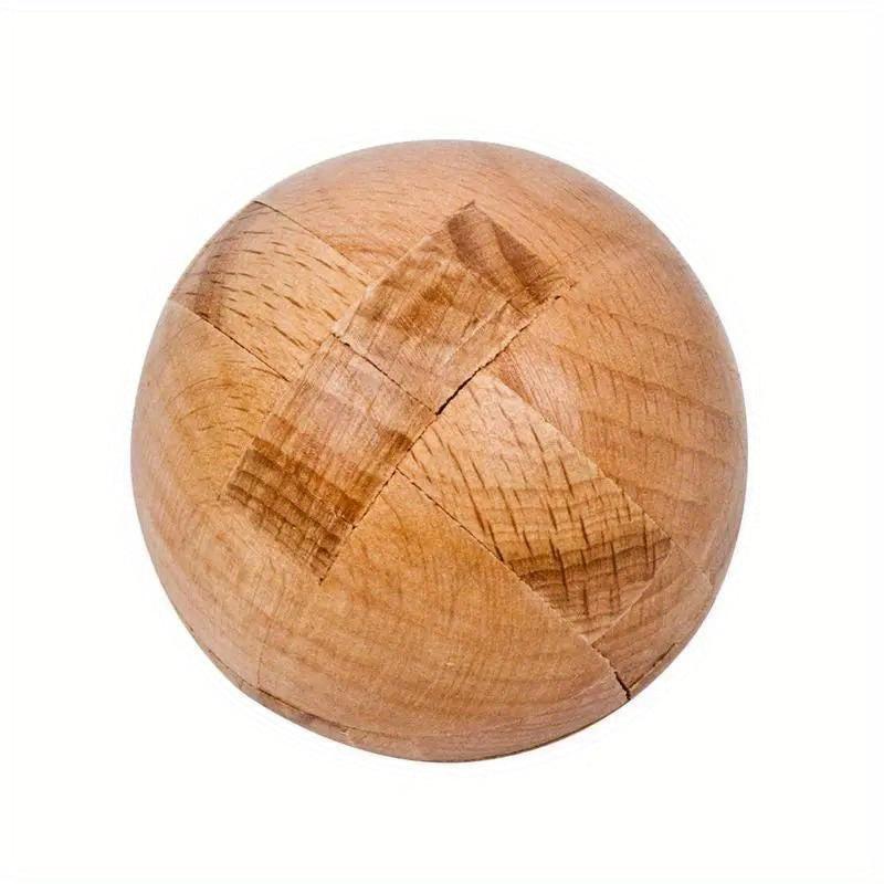 Wooden Puzzle Magic Ball Brain Teaser Toy Intelligence Game Ball Puzzle