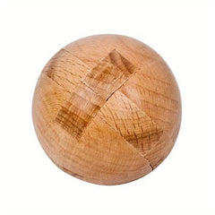 Wooden Puzzle Magic Ball Brain Teaser Toy Intelligence Game Ball Puzzle