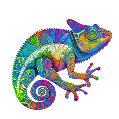 3D Wooden Chameleon Puzzle for Adults