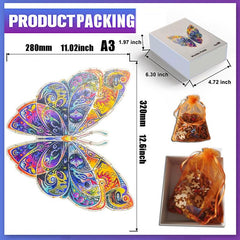 Colorful Butterfly Wooden Puzzle for Kids and Adults