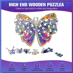 Colorful Butterfly Wooden Puzzle for Kids and Adults