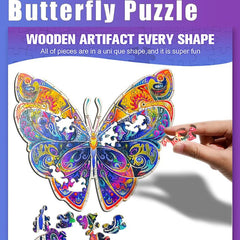 Colorful Butterfly Wooden Puzzle for Kids and Adults