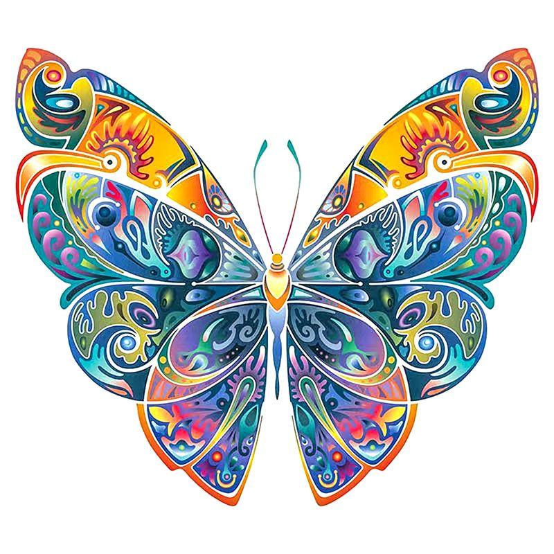 Colorful Butterfly Wooden Puzzle for Kids and Adults