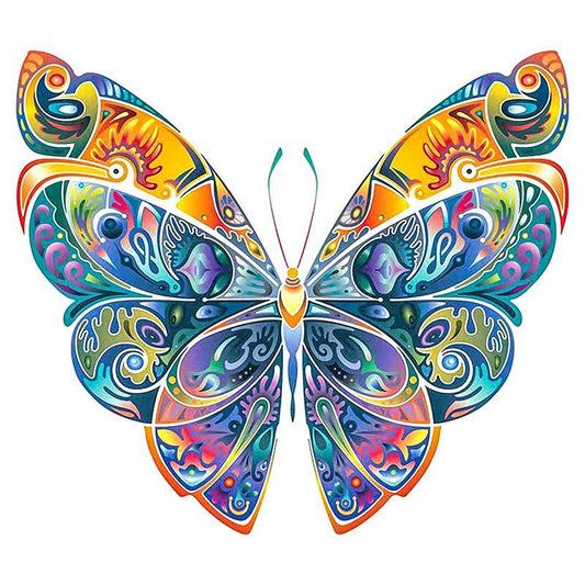 Colorful Butterfly Wooden Puzzle for Kids and Adults