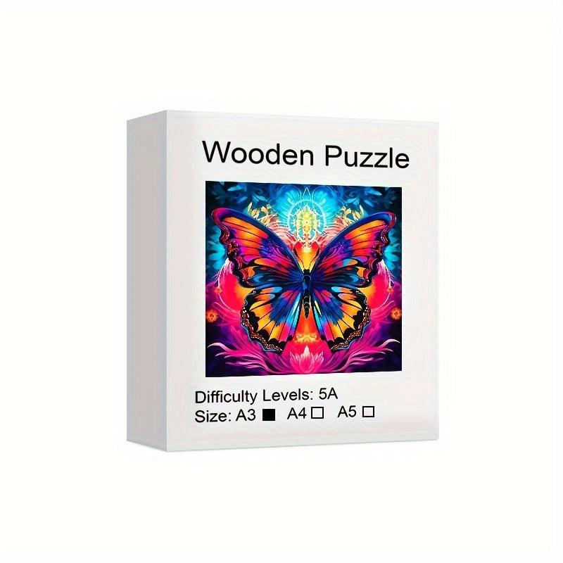 Butterfly Wooden Puzzle Game Fun Gift for Family & Friends