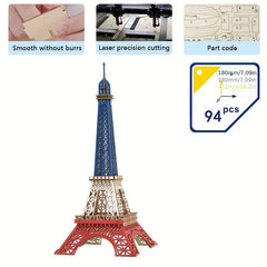 Wooden Paris Iron Tower 3D Jigsaw Puzzle Educational Toy