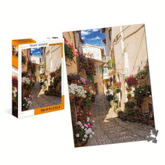500 Piece Street Scenery Puzzle for Adults - Vibrant Colors - Family Fun