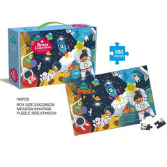 180 Pieces Jumbo Floor Puzzle for Kids - Space Animal Dinosaur Educational Toys