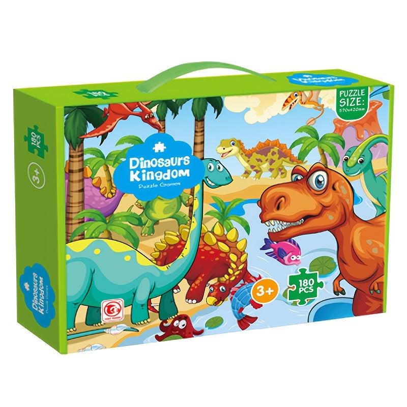 180 Pieces Jumbo Floor Puzzle for Kids - Space Animal Dinosaur Educational Toys
