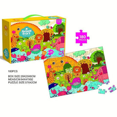 180 Pieces Jumbo Floor Puzzle for Kids - Space Animal Dinosaur Educational Toys