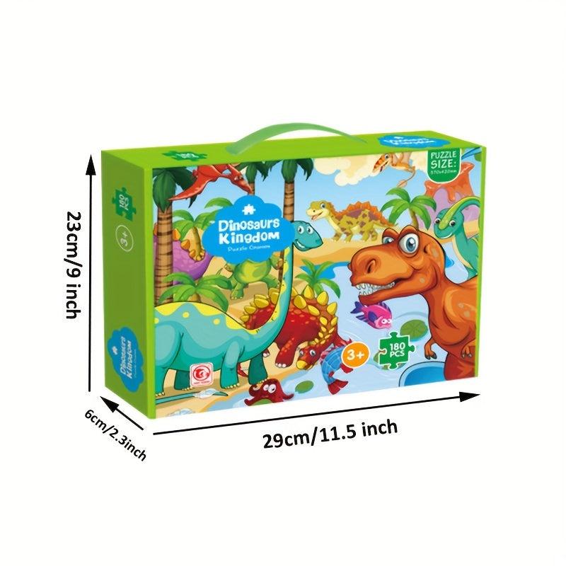 180 Pieces Jumbo Floor Puzzle for Kids - Space Animal Dinosaur Educational Toys