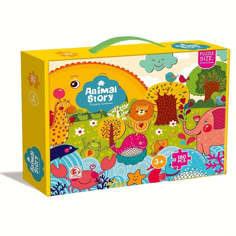 180 Pieces Jumbo Floor Puzzle for Kids - Space Animal Dinosaur Educational Toys