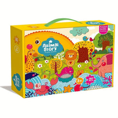 180 Pieces Jumbo Floor Puzzle for Kids - Space Animal Dinosaur Educational Toys