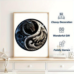 Dragon Yin Yang Wooden Puzzle Special Shaped Animal Puzzle
